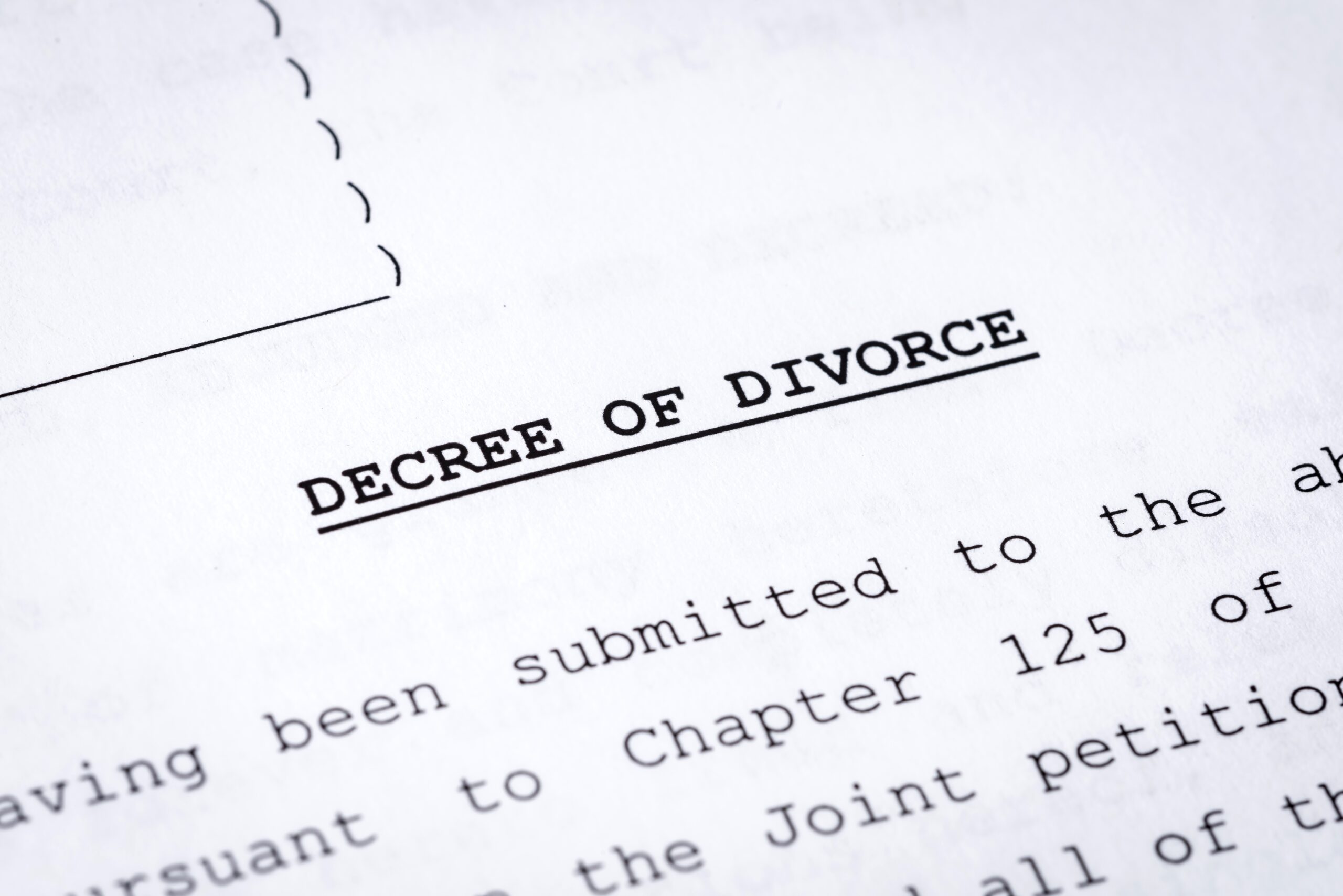 Certified copy of divorce decree.