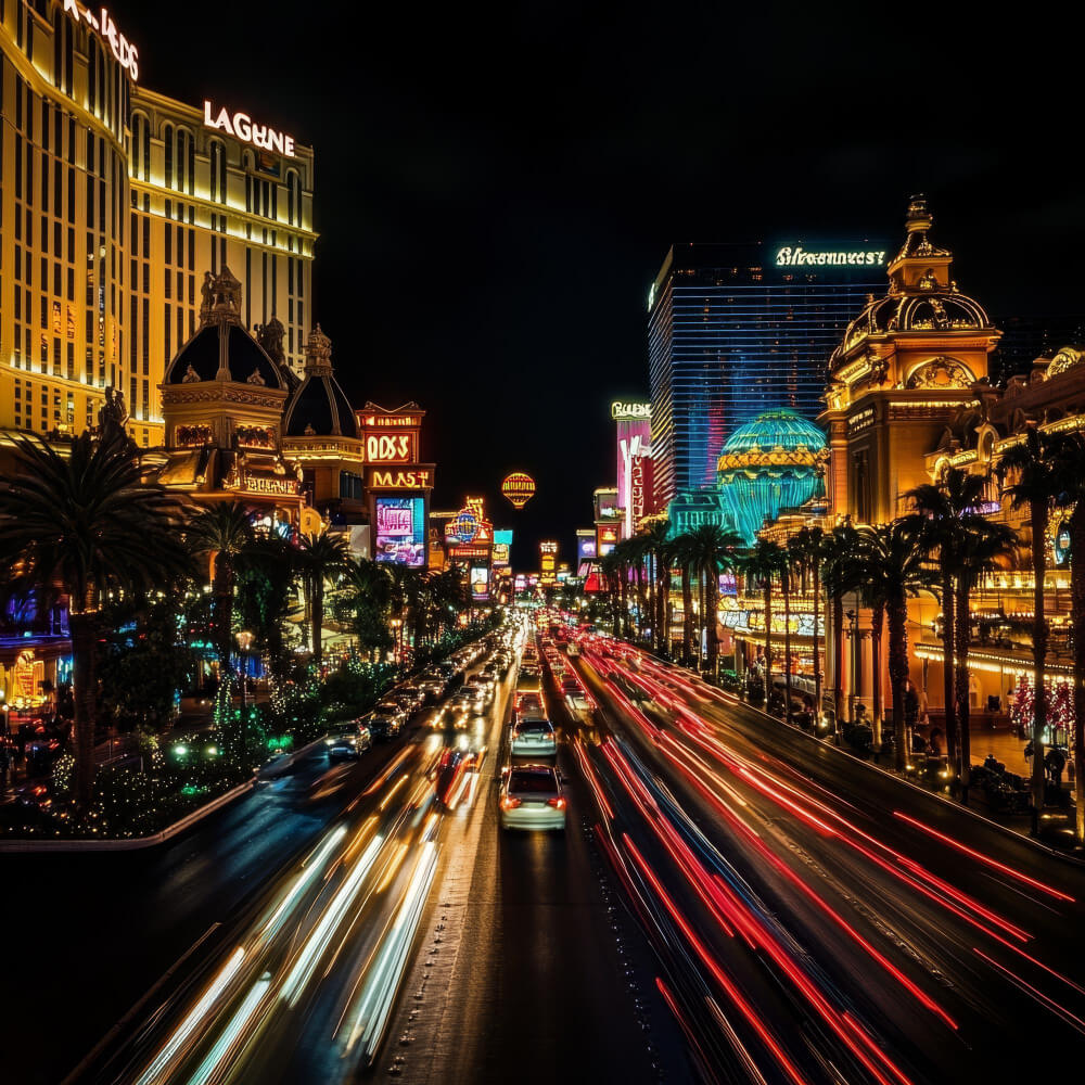 A night scene with a sign that says hotel on it