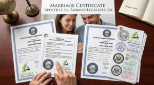 Marriage Certificate Apostille vs. Embassy Legalization